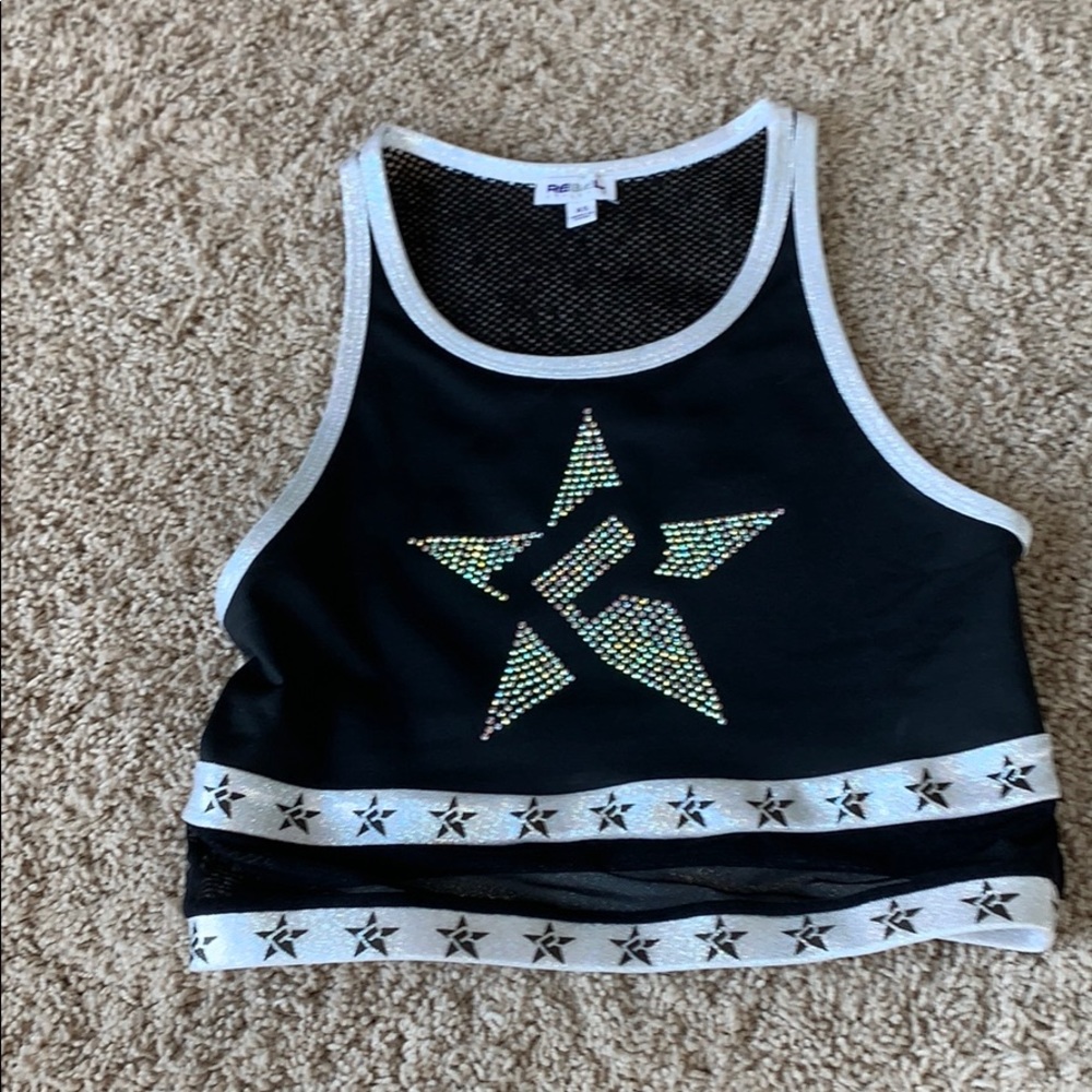 rebel athletic cheer sports bra